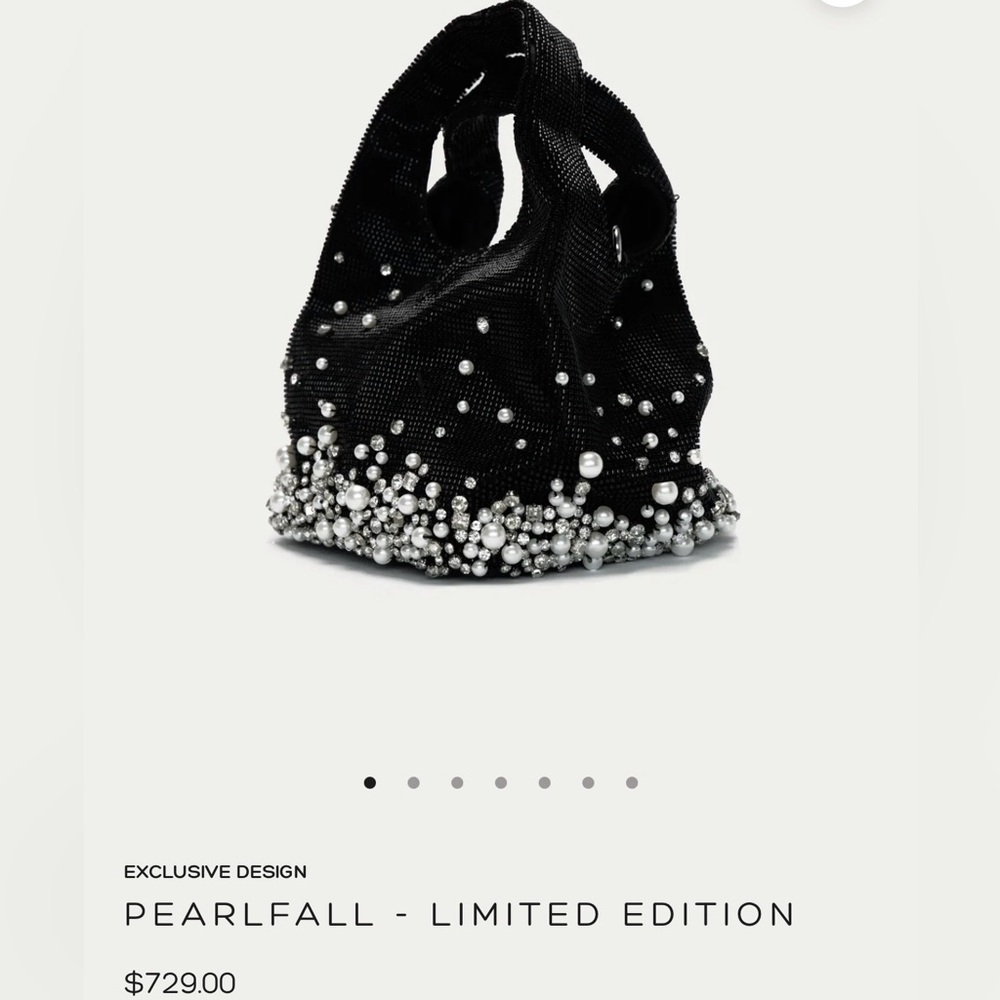 Giarite Pearlfall black beaded bag BNIB
